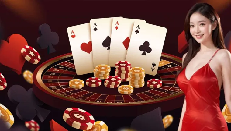 Illustrations of various slot bonus features like free spins and wild symbols